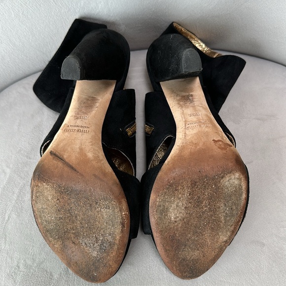 Miu Miu Cutout Suede Booties Size 38 1/2 - Picture 9 of 9